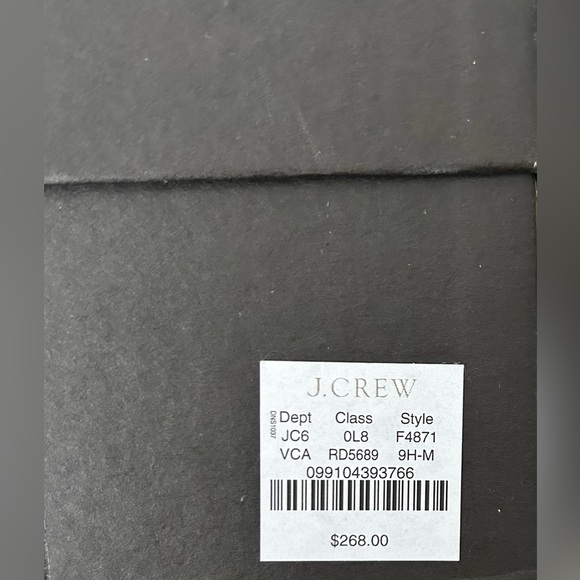 J. Crew Elsie Suede D'orsay Pumps with fringe in Heron Grey size 9.5 - Picture 5 of 5